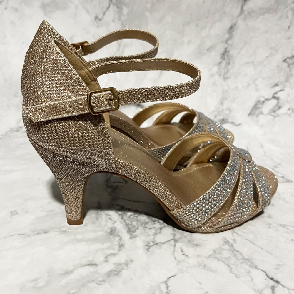 Rhinestone Dress Heel Sandals - Picture 3 of 9